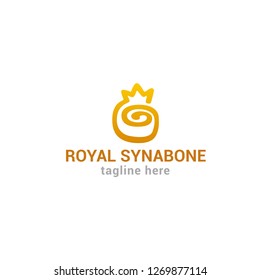 Logotype royal cake, logo vector for shop, store, logistic, eat, dessert