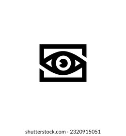 Icono del vector S de la letra del ojo del logotipo