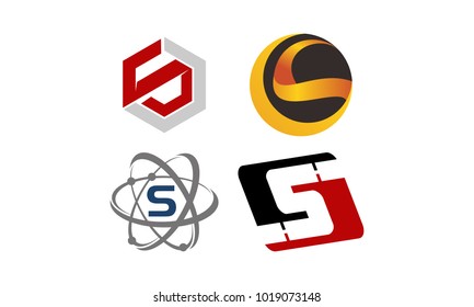 Logotype S Modern Template Set
