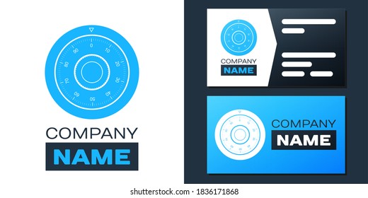 Logotype Safe combination lock wheel icon isolated on white background. Protection concept. Password sign. Logo design template element. Vector.