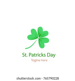 Logotype Saint Patricks Day, logo Ireland leaf clover