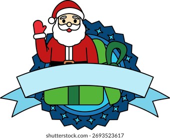Logotipo de Santa Claus en el presente