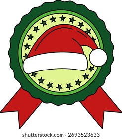logotype of santa hat icon