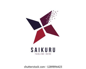 Logotype with shuriken