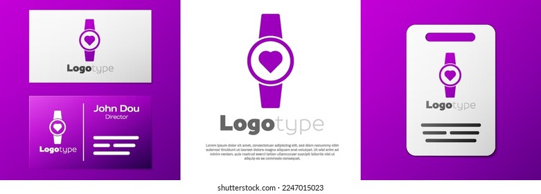 Logotipo Icono Smartwatch aislado en fondo blanco. Elemento de plantilla de diseño de logotipo. Vector