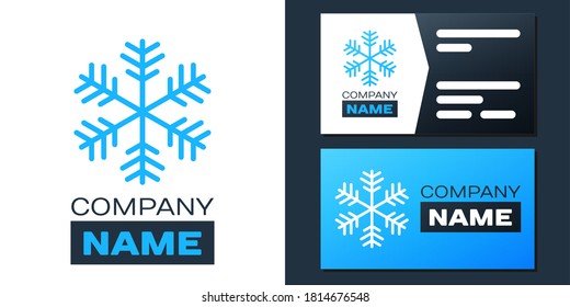 Icono de Snowflake de logotipo aislado en fondo blanco. Elemento de plantilla de diseño de logotipo. Vector.