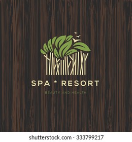 Logotype For Spa Resort Or Beauty Business, Logo Design, Vector Illustration.