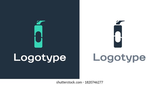 Logotype Spray kann zum Haarspray, Deodorant, Antispirantensymbol einzeln auf weißem Hintergrund verwendet werden. Logo-Design-Element. Vektorgrafik