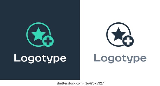 Logotype Star icon isolated on white background. Favorite, best rating, award symbol. Add to concept. Logo design template element. Vector Illustration