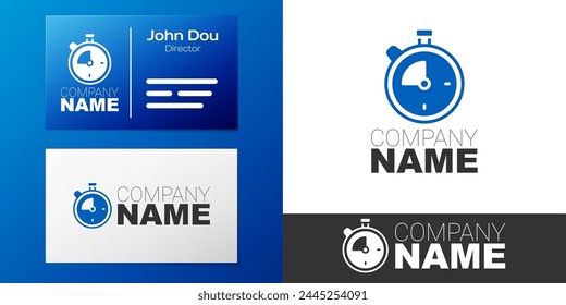 Icono de cronómetro de logotipo aislado sobre fondo blanco. Señal del temporizador. Signo del cronómetro. Elemento de Plantilla de diseño de logotipo. Vector