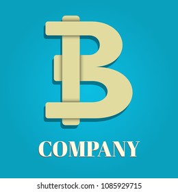 Logotype stylistic letter B design for companies and businesses