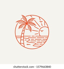 Logotype Summer Beach Logo Template