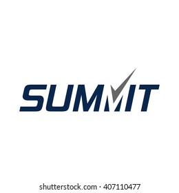 Logotype Of Summit Word. Logo Vector.