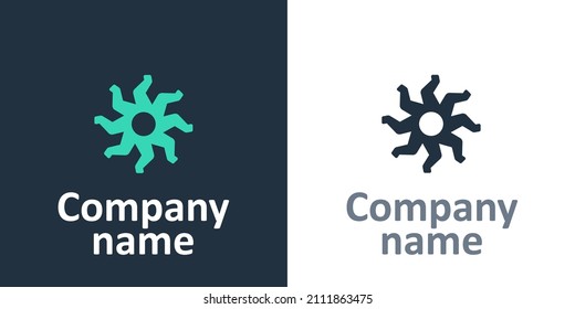 Logotype Sun icon isolated on white background. Logo design template element. Vector