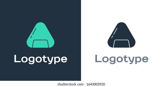 Logotype Sushi icon isolated on white background. Traditional Japanese food. Logo design template element. Vector Illustration