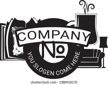 Logotype and symbol with slogan and number for tea shop on the street.