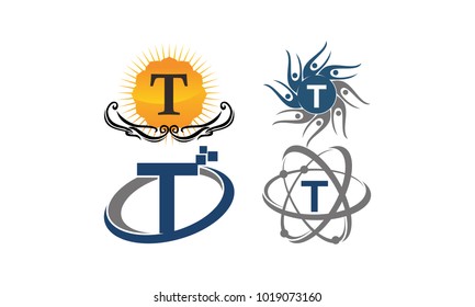 Logotype T Modern Template Set