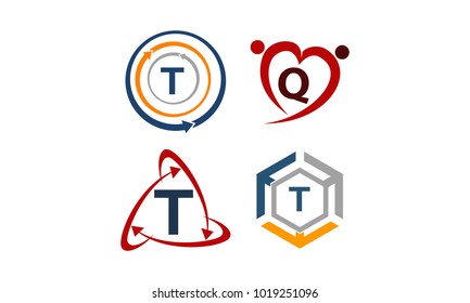 Logotype T Modern Template Set