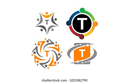 Logotype T Modern Template Set
