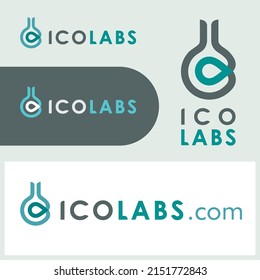 Logotype-Vorlage mit Flasche und Dropdown-Zeichen. Verwenden Sie Ihren Firmennamen mit diesem Schild.