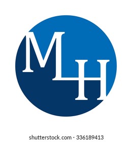 logotype template. letter mark logo vector. letter M and H.