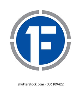 logotype template. letter mark logo vector. letter F.