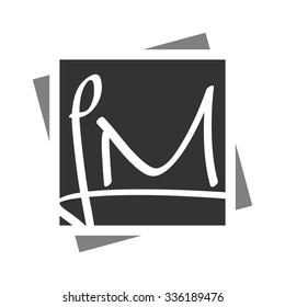 logotype template. letter mark logo vector. letter l and m.
