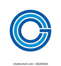 logotype template. letter mark logo vector. letter D and C.