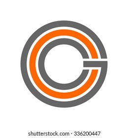 logotype template. letter mark logo vector. letter D and C.
