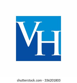 logotype template. letter mark logo vector. letter V and H.
