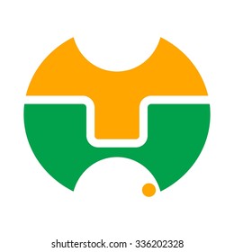 logotype template. letter mark logo vector. letter T and U. T and H.