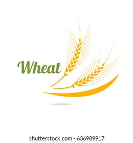 Logotype template with wheat.