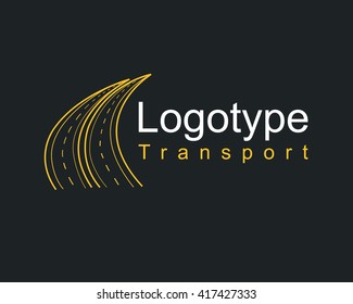 Logotype transportation,road.