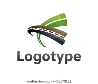 Logotype transportation,road.