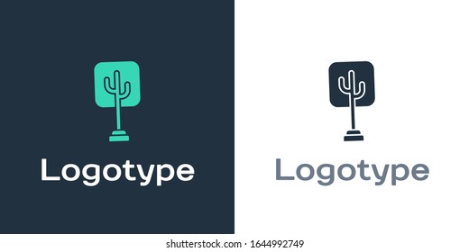 Logotype Tree icon isolated on white background. Forest symbol. Logo design template element. Vector Illustration