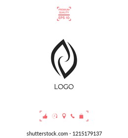 Logotype - two hemispheres of the brain, two leaves, two spirals, fire tongues - a symbol of interaction, psychological assistance and support.