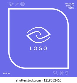 Logotype - two hemispheres of the brain, two leaves, two spirals, an eye with a pupil - a symbol of interaction, vision, clarity.