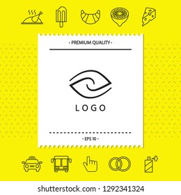 Logotype - two hemispheres of the brain, two leaves, two spirals, an eye with a pupil - a symbol of interaction, vision, clarity.