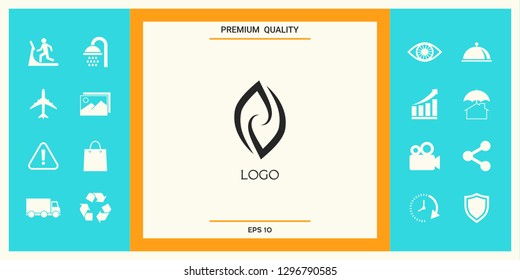 Logotype - two hemispheres of the brain, two leaves, two spirals, fire tongues - a symbol of interaction, psychological assistance and support.