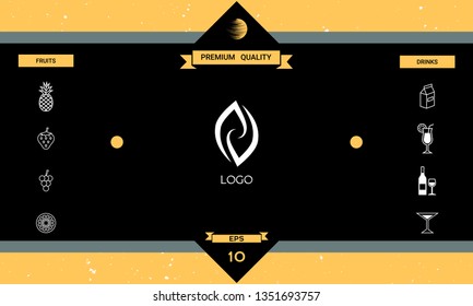 Logotype - two hemispheres of the brain, two leaves, two spirals, fire tongues - a symbol of interaction, psychological assistance and support.