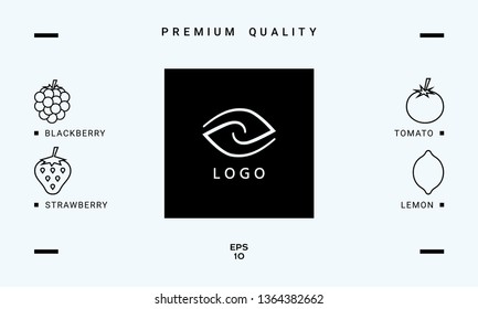 Logotype - two hemispheres of the brain, two leaves, two spirals, an eye with a pupil - a symbol of interaction, vision, clarity.