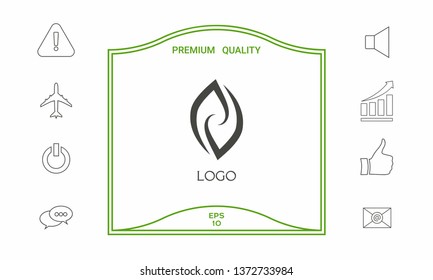 Logotype - two hemispheres of the brain, two leaves, two spirals, fire tongues - a symbol of interaction, psychological assistance and support.