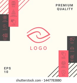 Logotype - two hemispheres of the brain, two leaves, two spirals, an eye with a pupil - a symbol of interaction, vision, clarity.