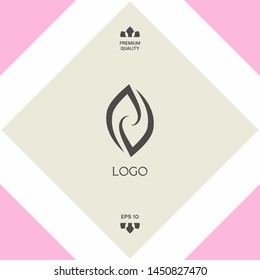 Logotype - two hemispheres of the brain, two leaves, two spirals, fire tongues - a symbol of interaction, psychological assistance and support.