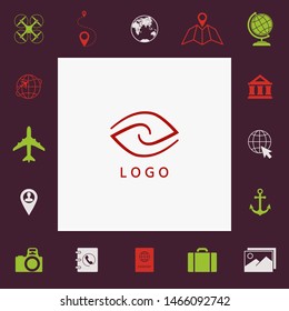 Logotype - two hemispheres of the brain, two leaves, two spirals, an eye with a pupil - a symbol of interaction, vision, clarity.