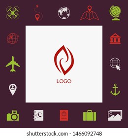 Logotype - two hemispheres of the brain, two leaves, two spirals, fire tongues - a symbol of interaction, psychological assistance and support.