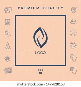 Logotype - two hemispheres of the brain, two leaves, two spirals, fire tongues - a symbol of interaction, psychological assistance and support.