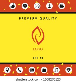 Logotype - two hemispheres of the brain, two leaves, two spirals, fire tongues - a symbol of interaction, psychological assistance and support.