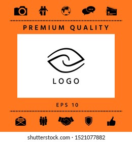 Logotype - two hemispheres of the brain, two leaves, two spirals, an eye with a pupil - a symbol of interaction, vision, clarity.