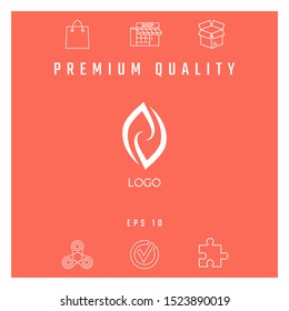 Logotype - two hemispheres of the brain, two leaves, two spirals, fire tongues - a symbol of interaction, psychological assistance and support.